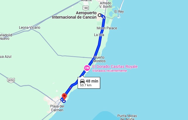 How far is Sandos Caracol Eco Resort From airport